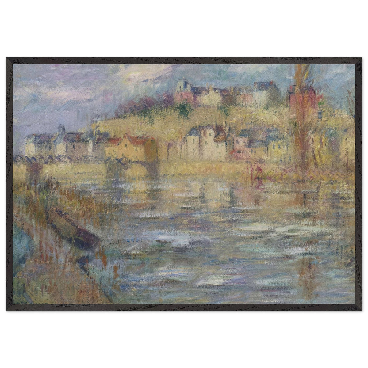 Ice on the Oise River by Gustave Loiseau, framed poster, view 3