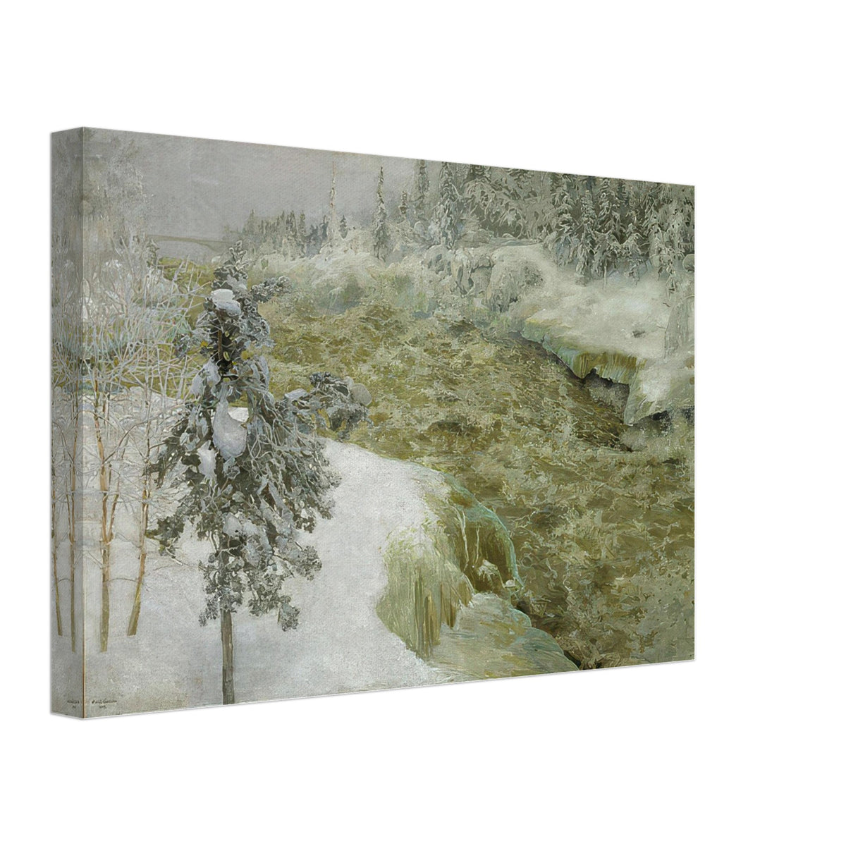 Imatra in Winter by Akseli Gallen-Kallela, canvas, view 2