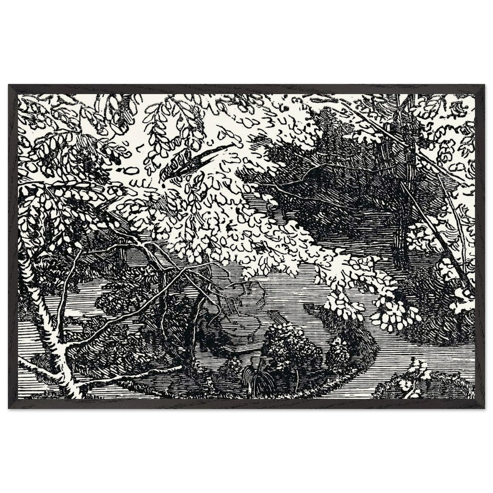 In the Park by Anna Ostroumova-Lebedeva, framed poster
