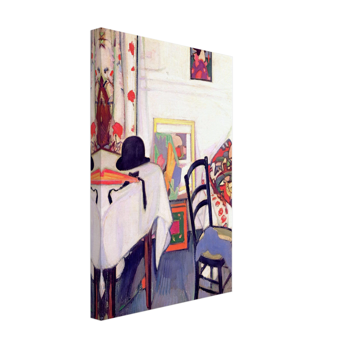 Interior with Japanese Print by Samuel Peploe, canvas, view 2