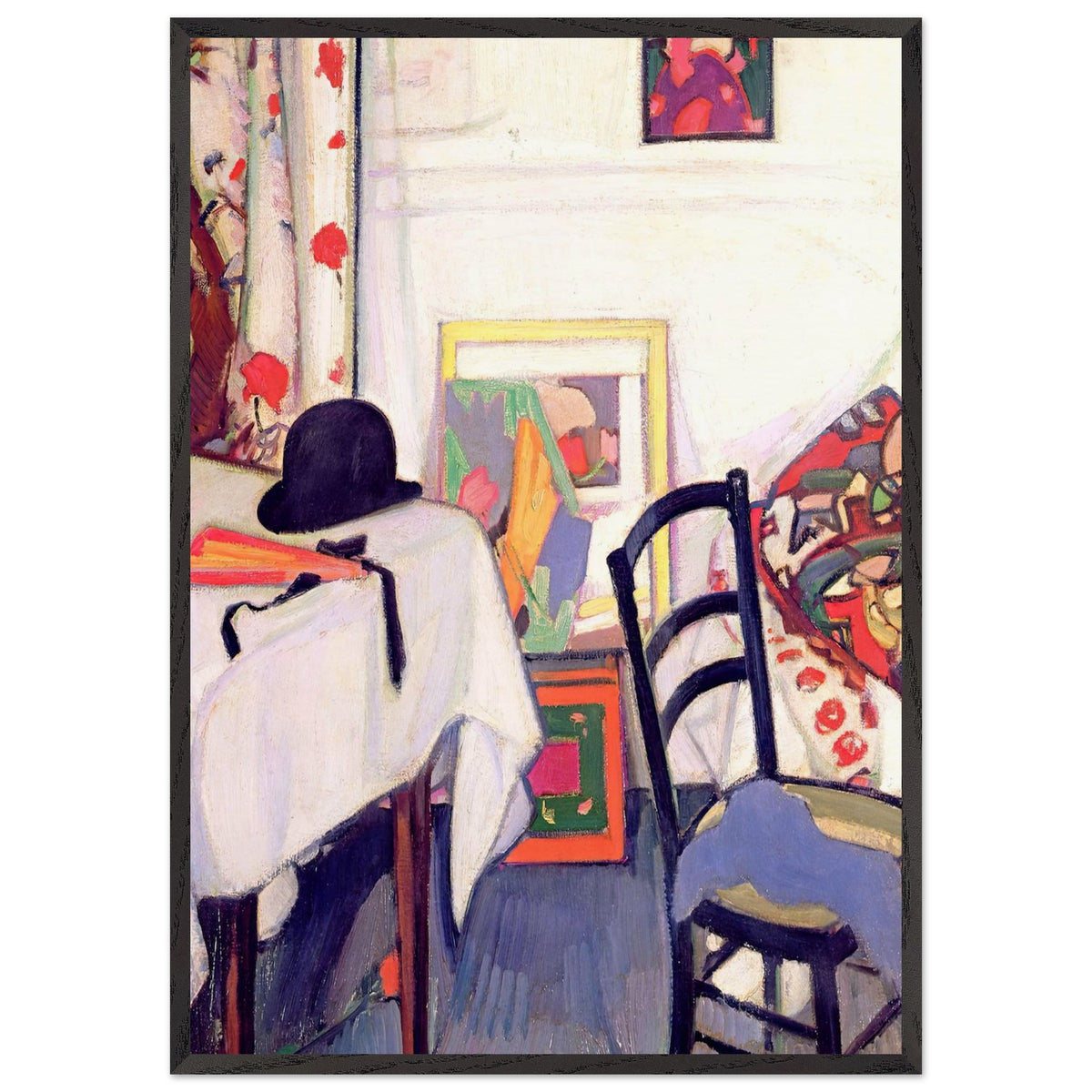 Interior with Japanese Print by Samuel Peploe, framed poster, view 3