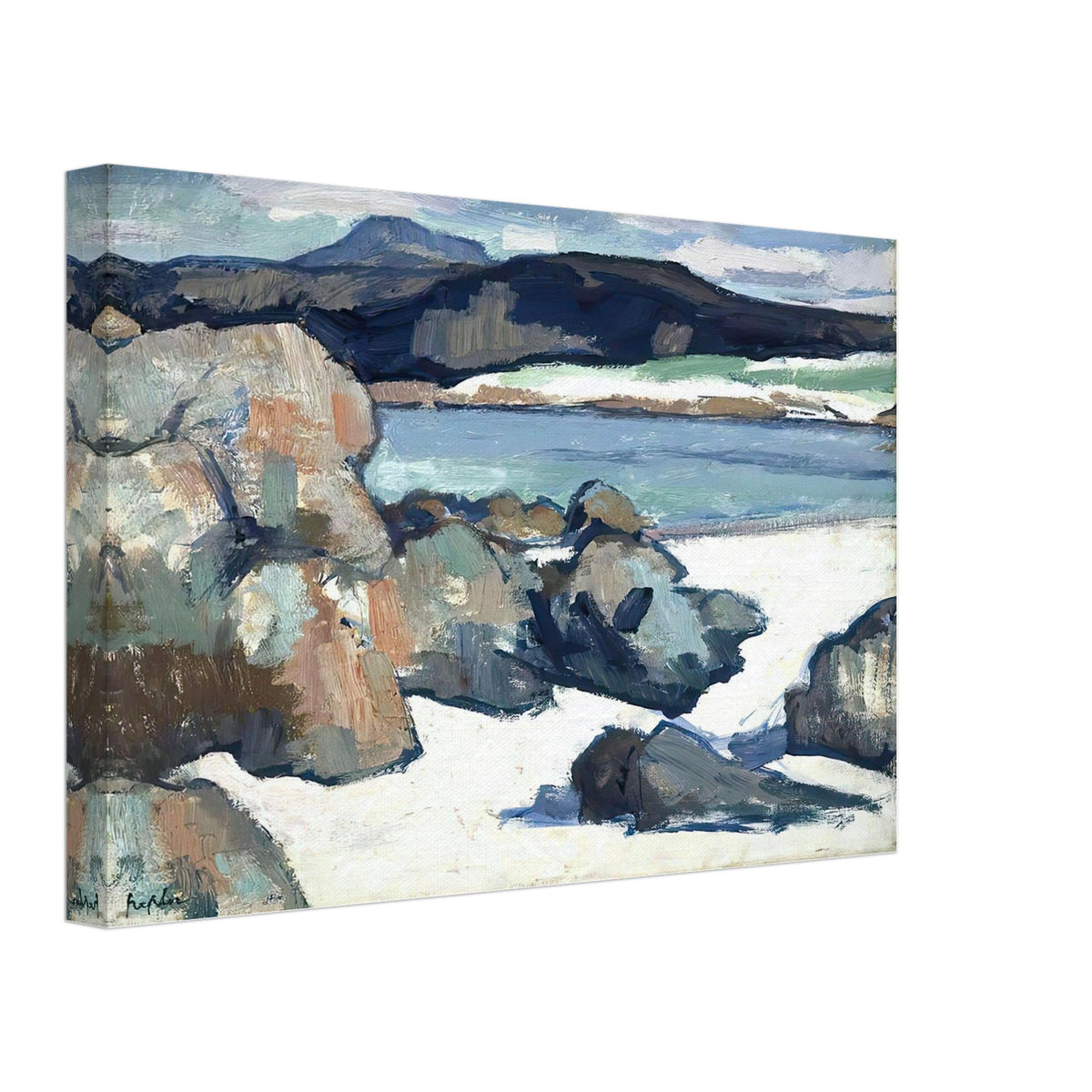 Iona Landscape. Rocks by Samuel Peploe, canvas, view 2