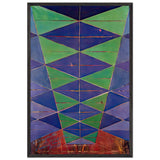 Iridescent Interpenetration by Giacomo Balla, framed poster