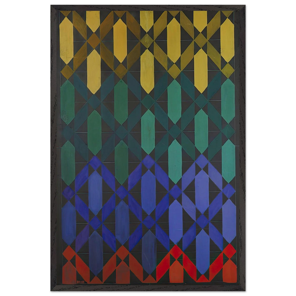 Iridescent Interpenetration No.13 by Giacomo Balla, framed poster