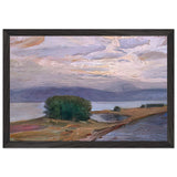 Italian Lakeside Landscape by Fujishima Takeji, framed poster, view 2
