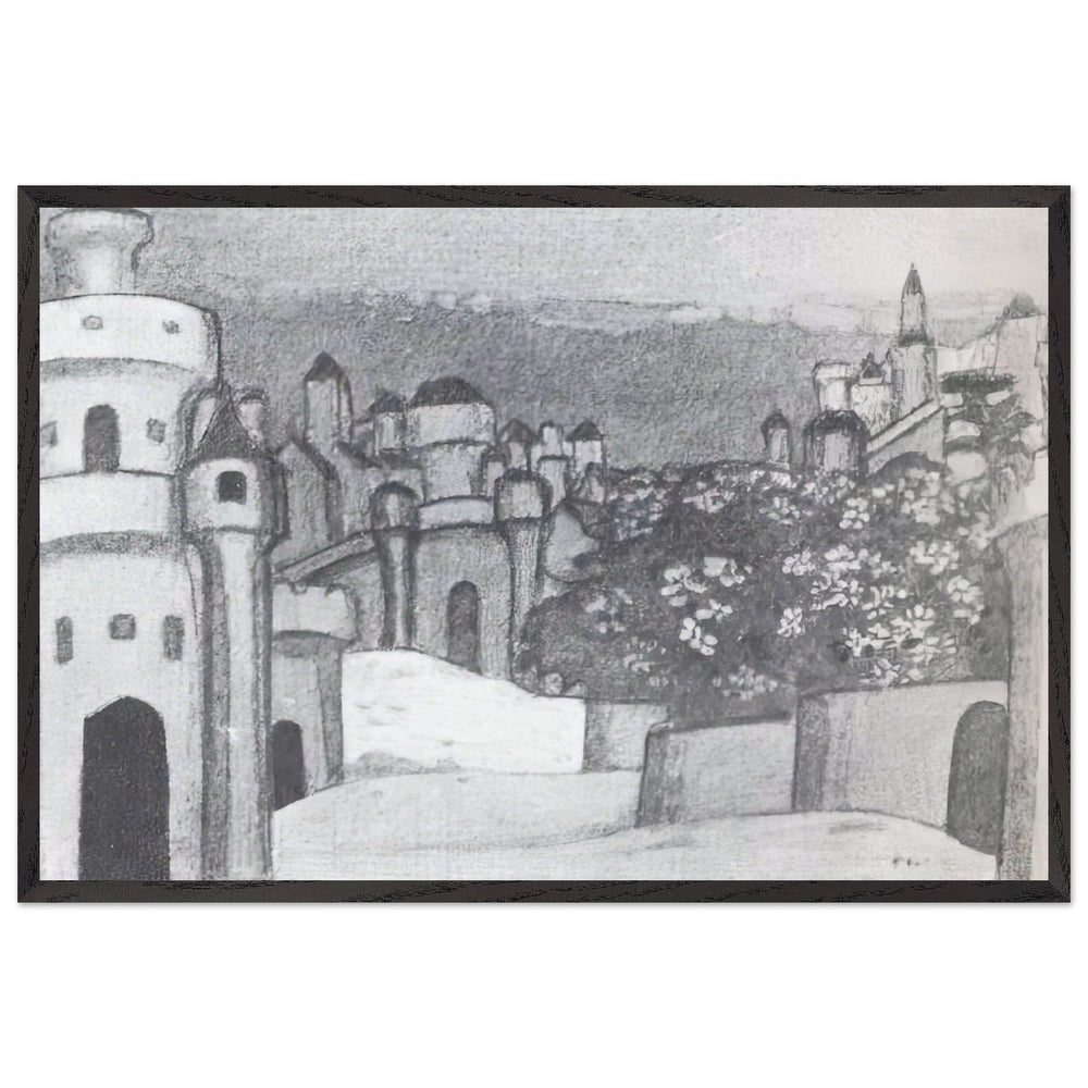 Jerusalem by Nicholas Roerich, framed poster