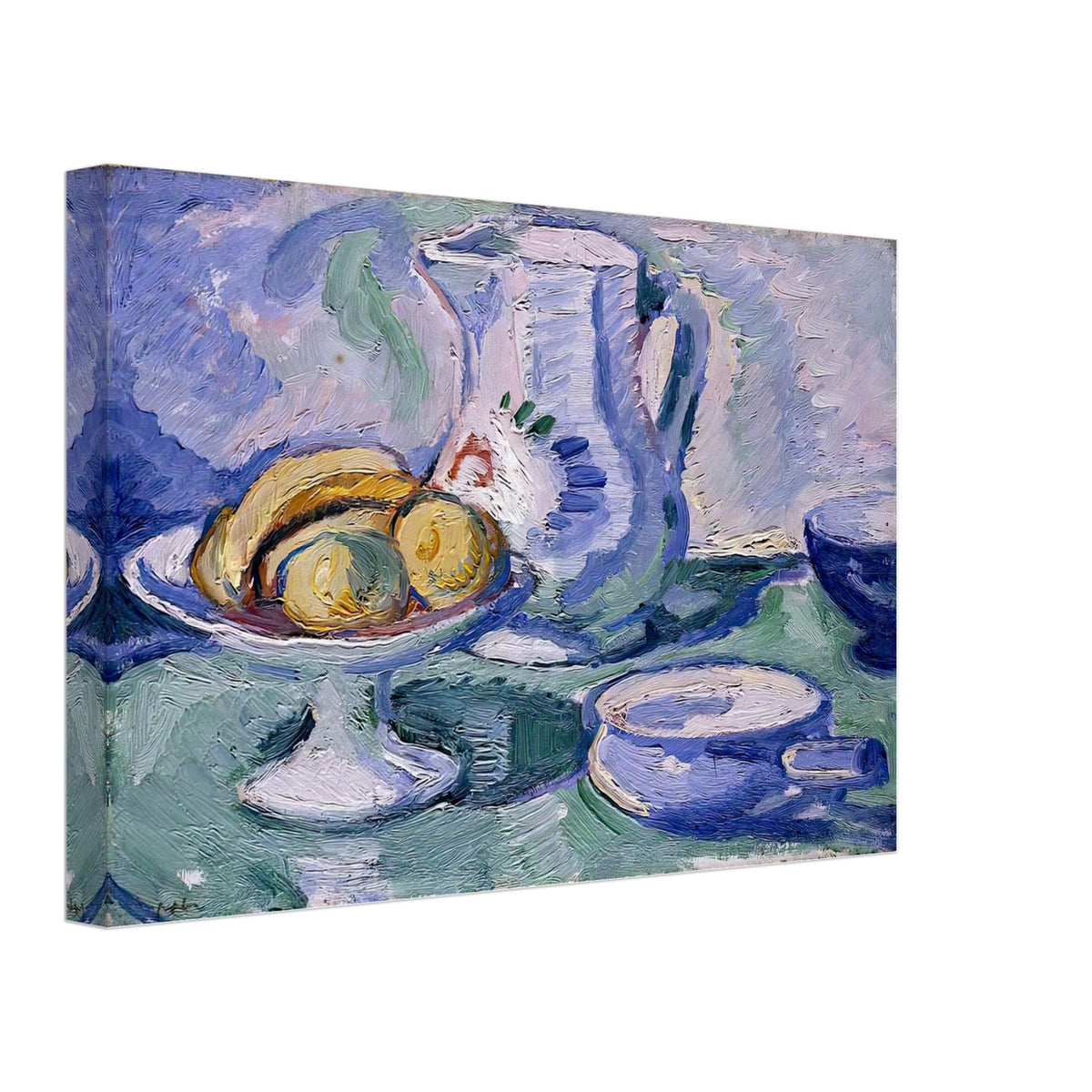 Jug and Yellow Fruit by Samuel Peploe, canvas, view 2
