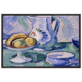 Jug and Yellow Fruit by Samuel Peploe, framed poster