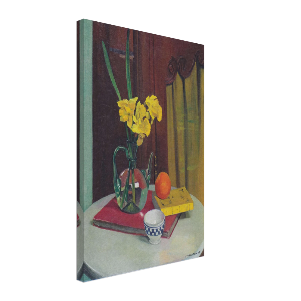 Jug with Yellow Daffodils by Felix Vallotton, canvas