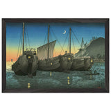 Junks in Inatori Bay by Shotei Takahashi, framed poster, view 2