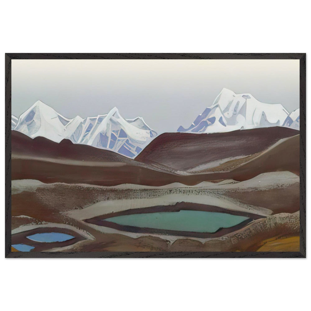 Kangchenjunga. Mountain lakes by Nicholas Roerich, framed poster
