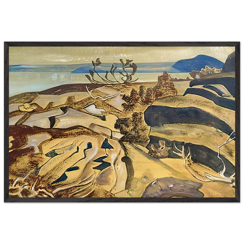 Karelian Landscape by Nicholas Roerich, framed poster