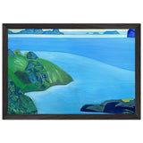 Karelian Landscape. Rocky Seashore by Nicholas Roerich, framed poster, view 2