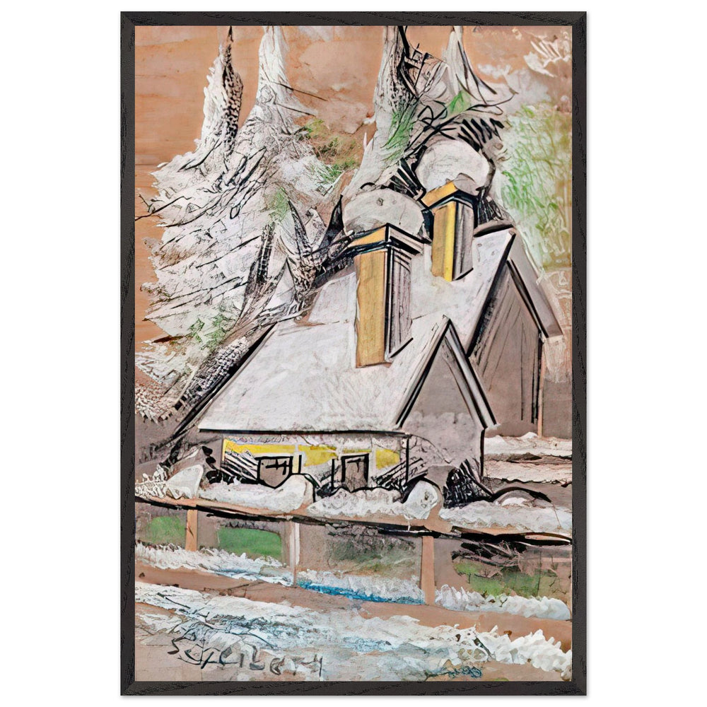 Kemény Tél by Scheiber Hugó, framed poster
