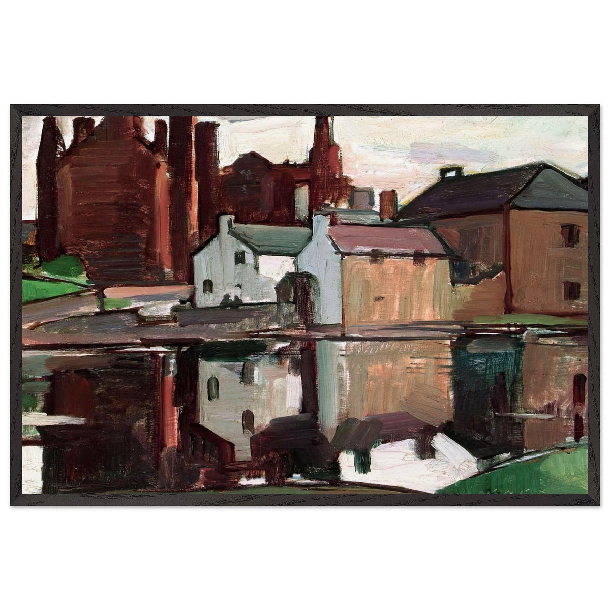 Kirkcudbright Castle, Reflections by Samuel Peploe, framed poster