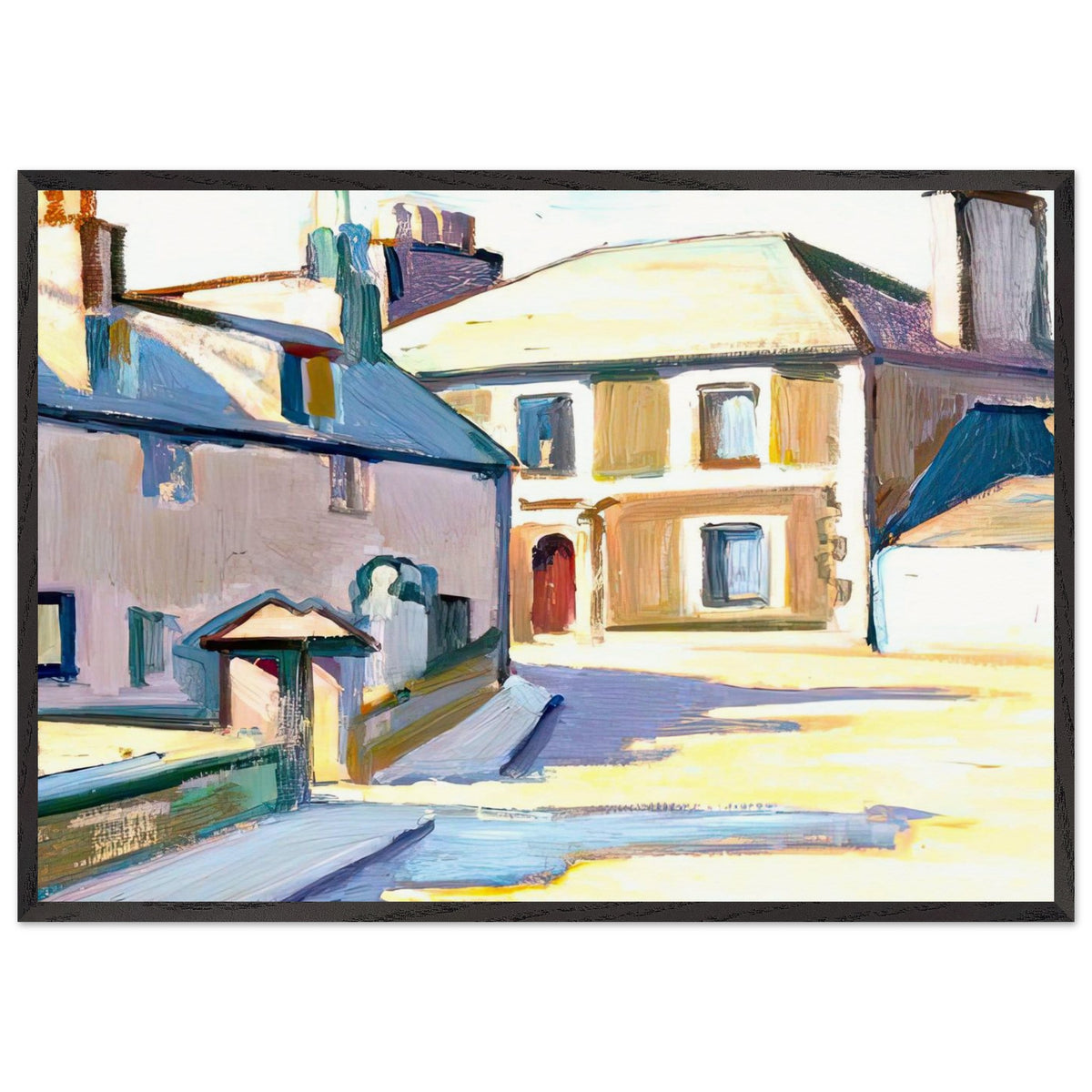 Kirkcudbright, Street Corner by Samuel Peploe, framed poster, view 3