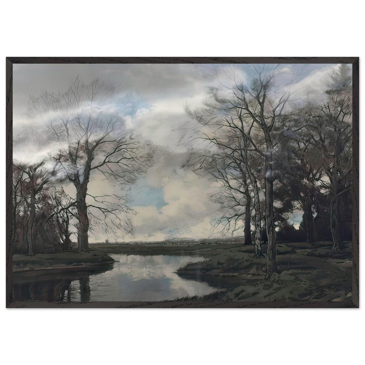 Koeien in weidelandschap by Arnold Marc Gorter, framed poster, view 3