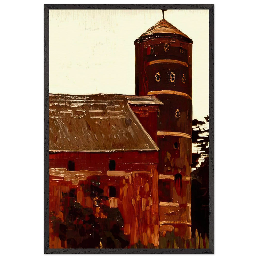 Kovno. Castle of Crusaders by Nicholas Roerich, framed poster