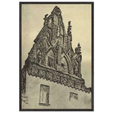 Kovno. Gothic Façade by Nicholas Roerich, framed poster
