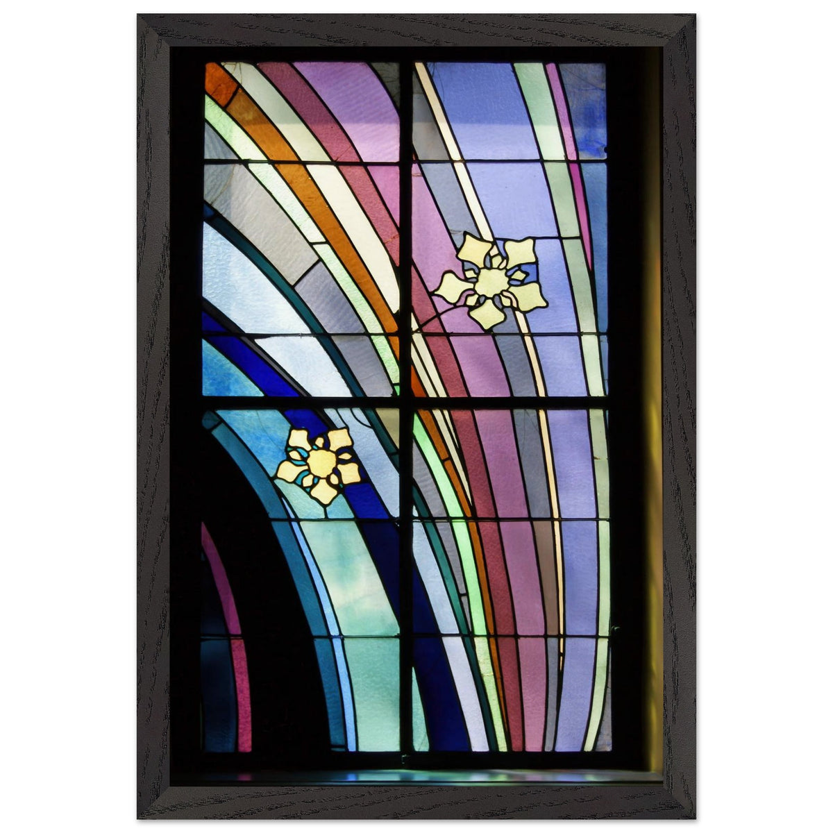 Krakow Medical Society House, Stained Glass Window by Stanisław Wyspiański, framed poster, view 2