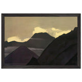 Kuluta. Mountains before the Sunset by Nicholas Roerich, framed poster, view 2