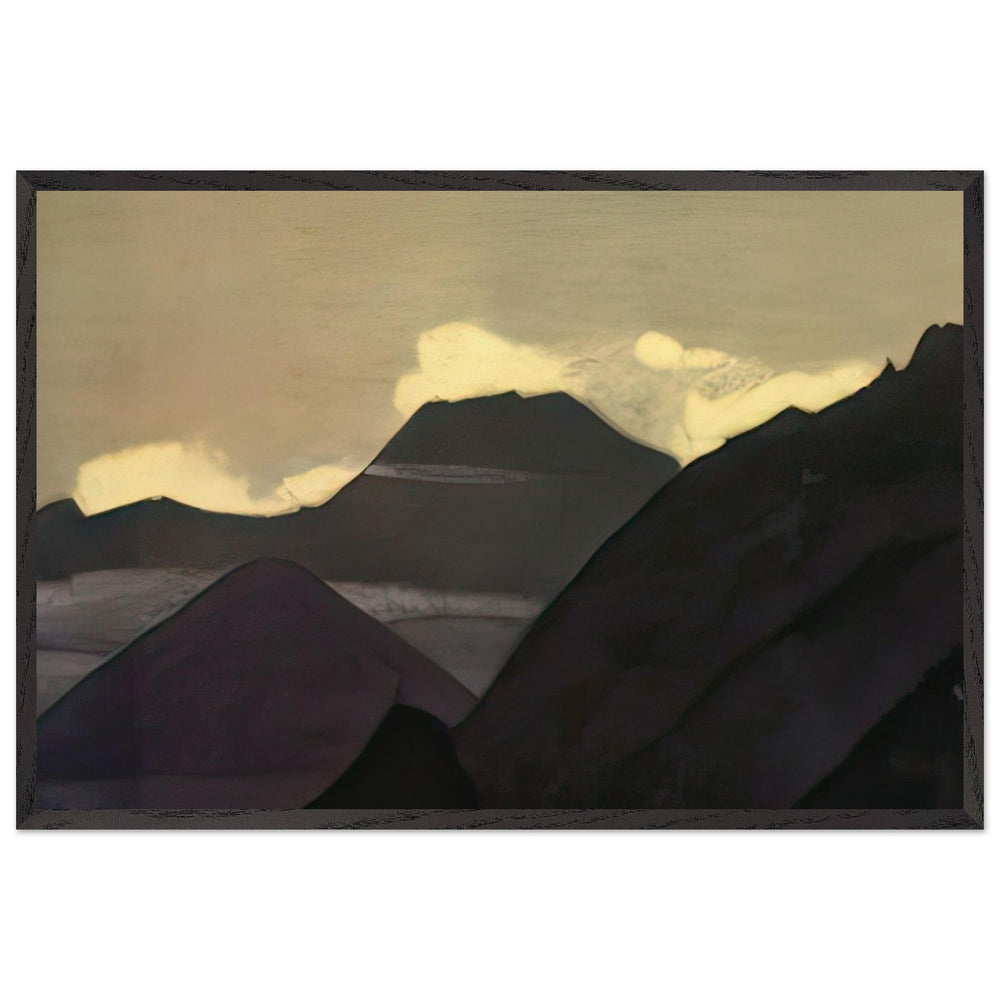 Kuluta. Mountains before the Sunset by Nicholas Roerich, framed poster