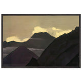 Kuluta. Mountains before the Sunset by Nicholas Roerich, framed poster