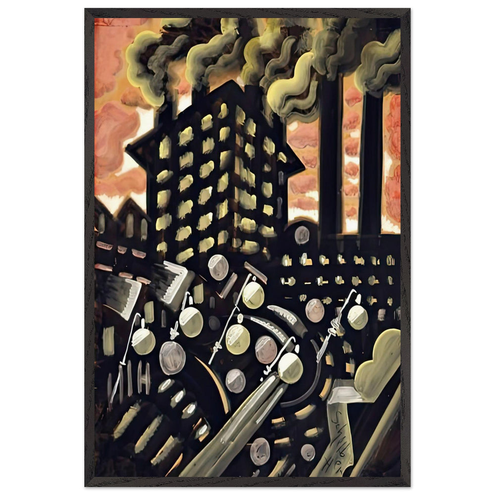 Külváros by Scheiber Hugó, framed poster
