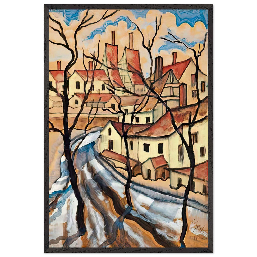 Külváros by Scheiber Hugó, framed poster