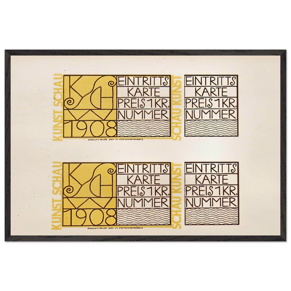 Kunstschau Tickets by Bertold Löffler, framed poster