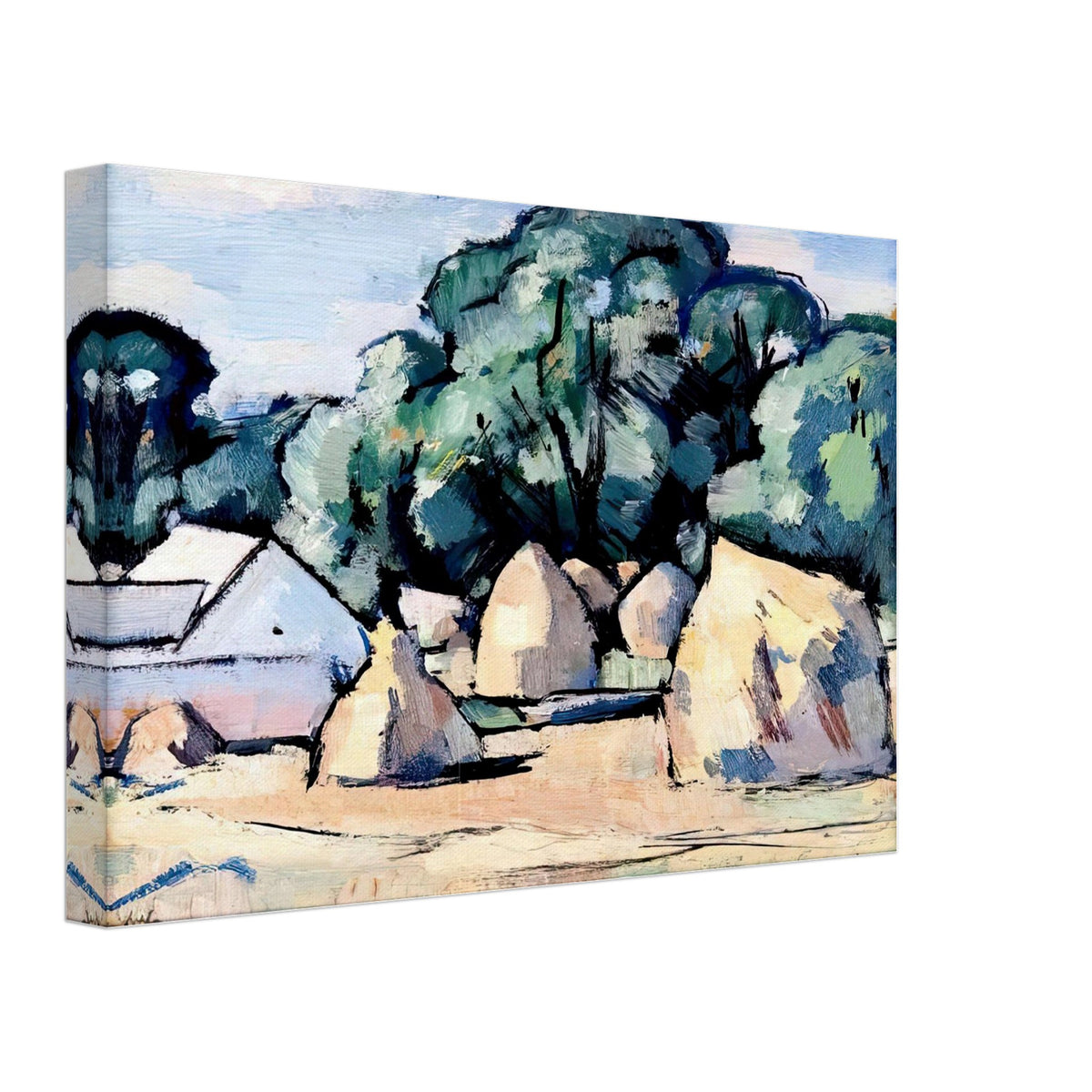 Laggan Farm Buildings near Dalbeattie by Samuel Peploe, canvas, view 2