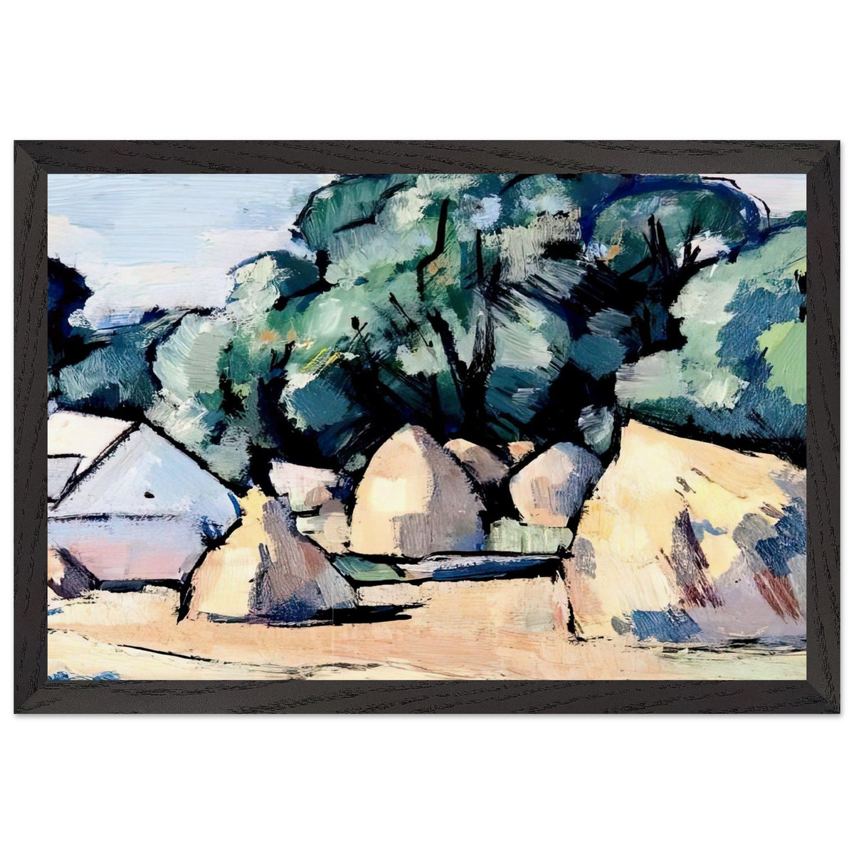Laggan Farm Buildings near Dalbeattie by Samuel Peploe, framed poster, view 2