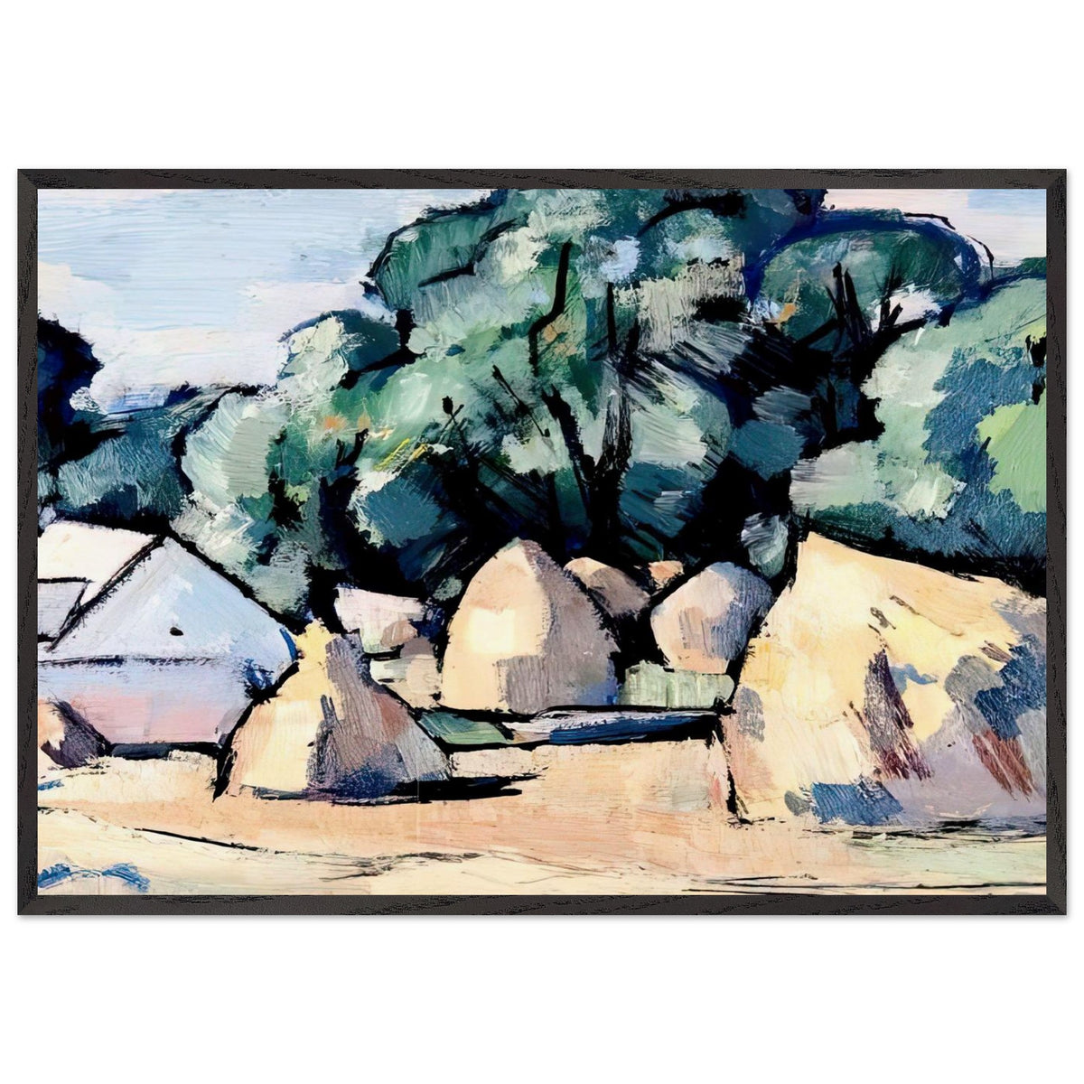 Laggan Farm Buildings near Dalbeattie by Samuel Peploe, framed poster, view 3