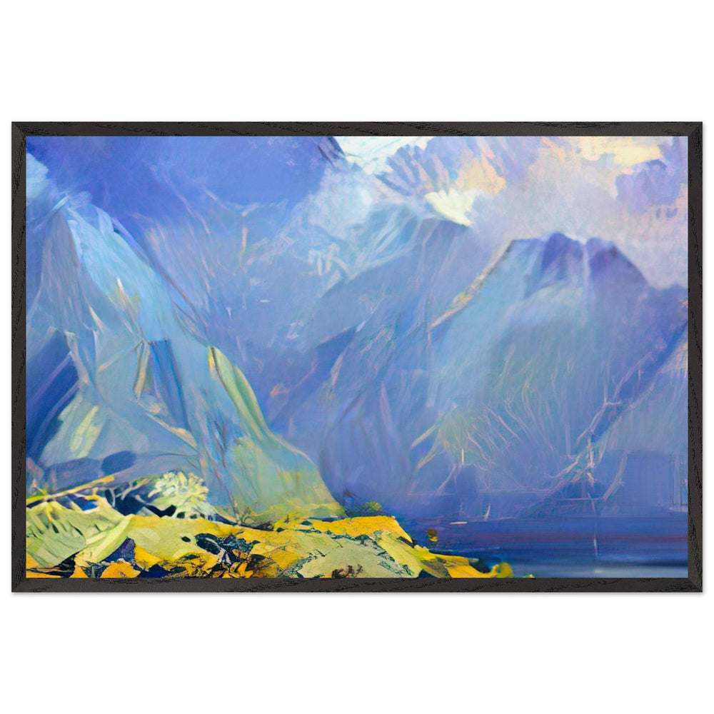 Lake in the Mountains by Nicholas Roerich, framed poster