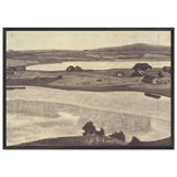 Lake Village by Nicholas Roerich, framed poster, view 3