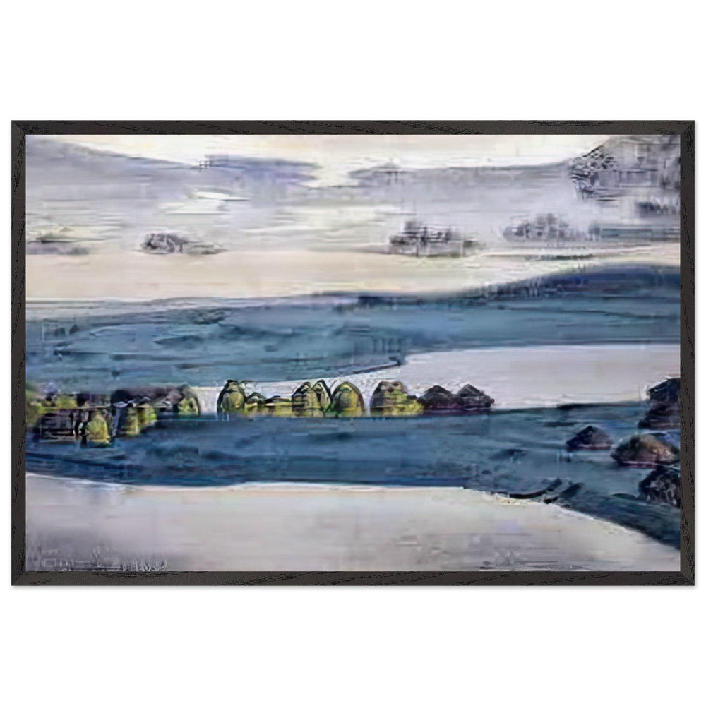Lake Village by Nicholas Roerich, framed poster