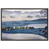 Lake Village by Nicholas Roerich, framed poster