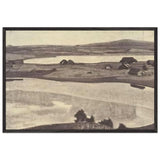 Lake Village by Nicholas Roerich, framed poster