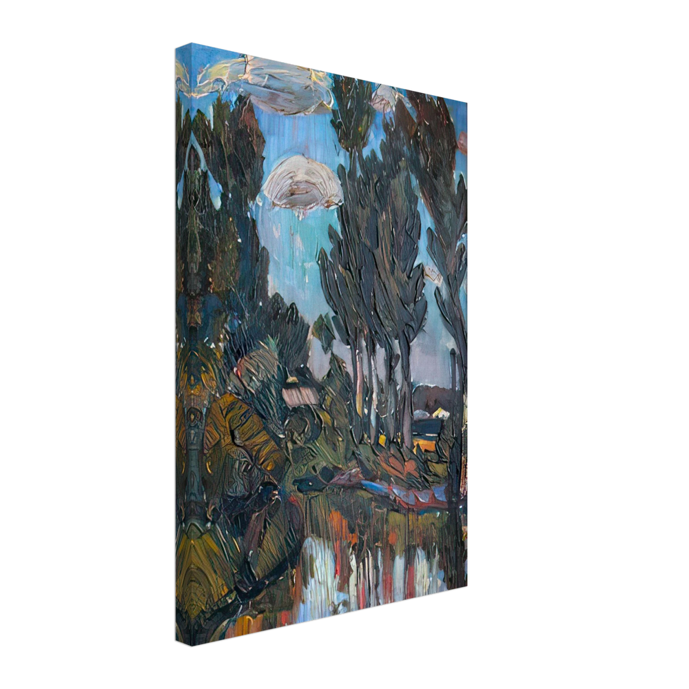 Lakeside Trees by Istvan Nagy, canvas