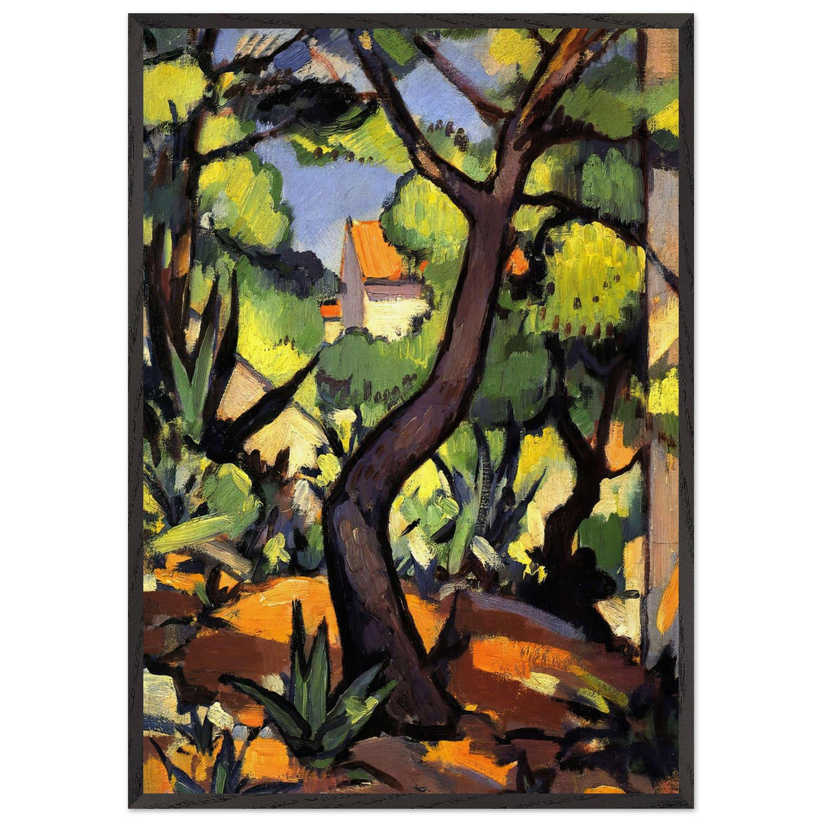 Landscape at Cassis by Samuel Peploe, framed poster, view 3