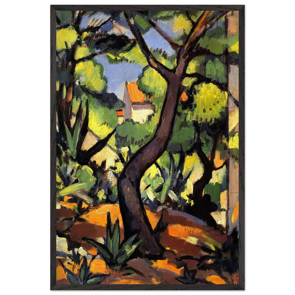 Landscape at Cassis by Samuel Peploe, framed poster