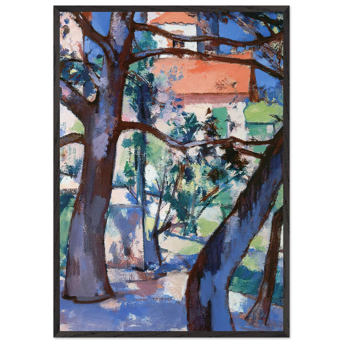 Landscape, Cassis, France by Samuel Peploe, framed poster, view 3