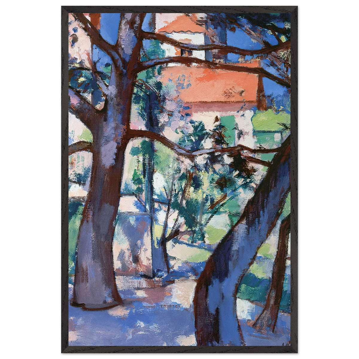 Landscape, Cassis, France by Samuel Peploe, framed poster