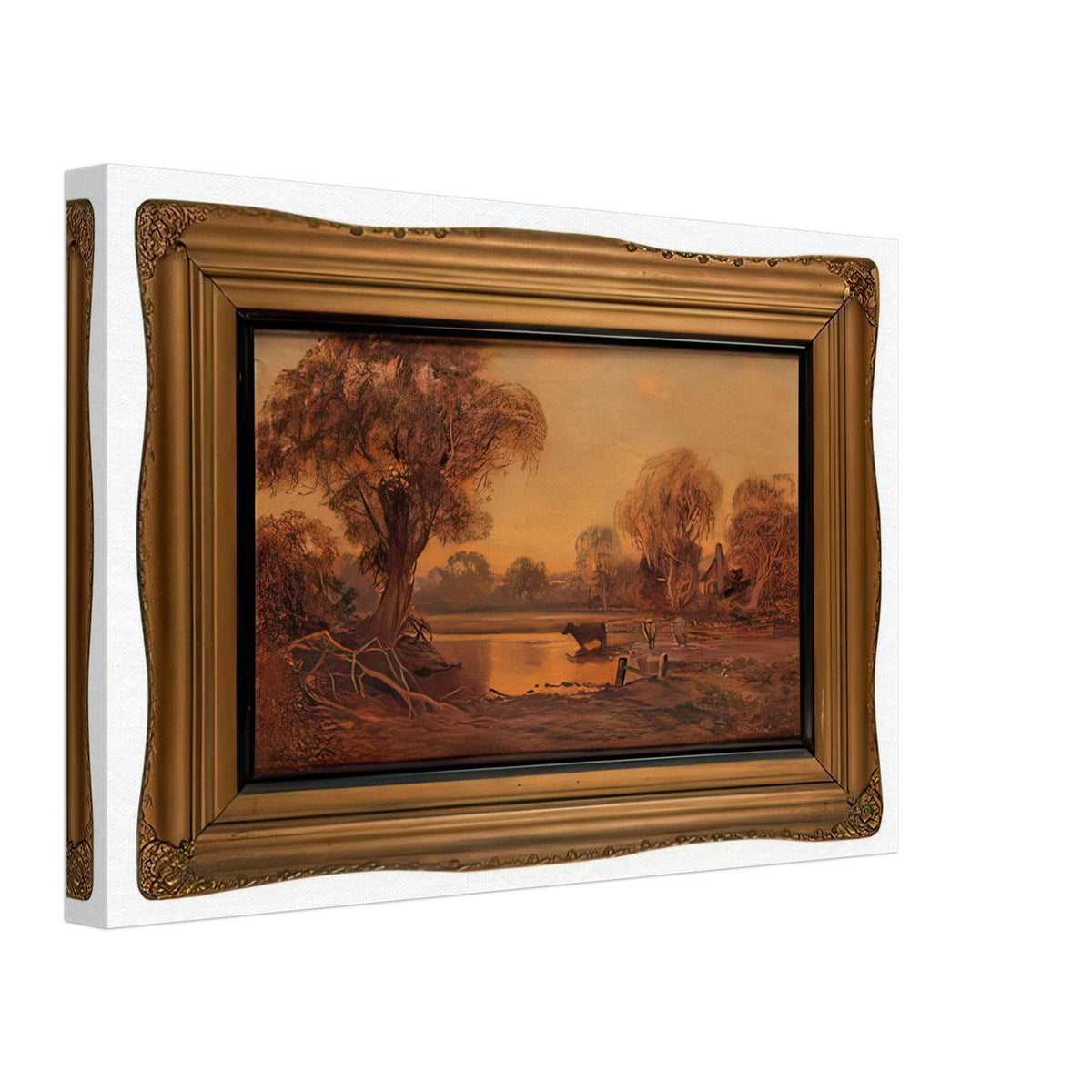 Landscape by George Hyde Pownall, canvas, view 2