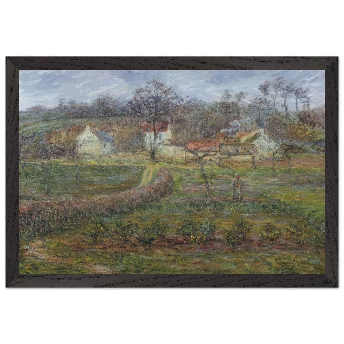 Landscape in a Valley by Gustave Loiseau, framed poster, view 2