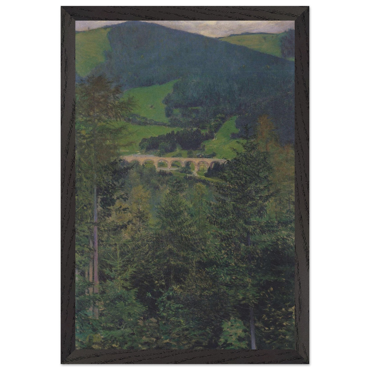 Landscape in Semmering by Koloman Moser, framed poster, view 2