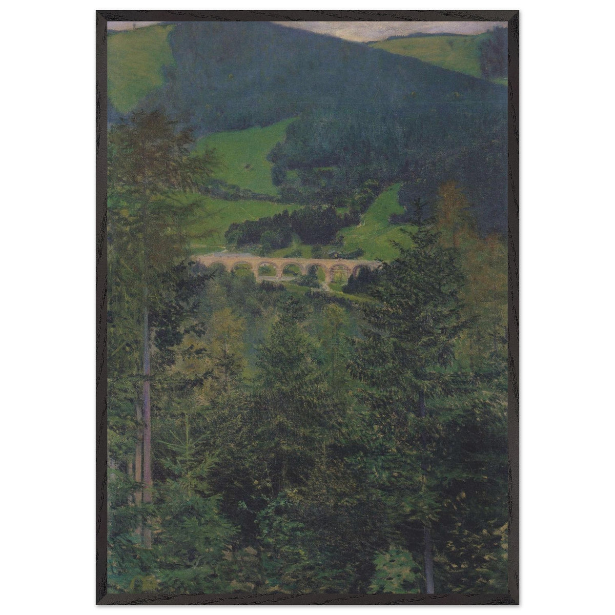 Landscape in Semmering by Koloman Moser, framed poster, view 3