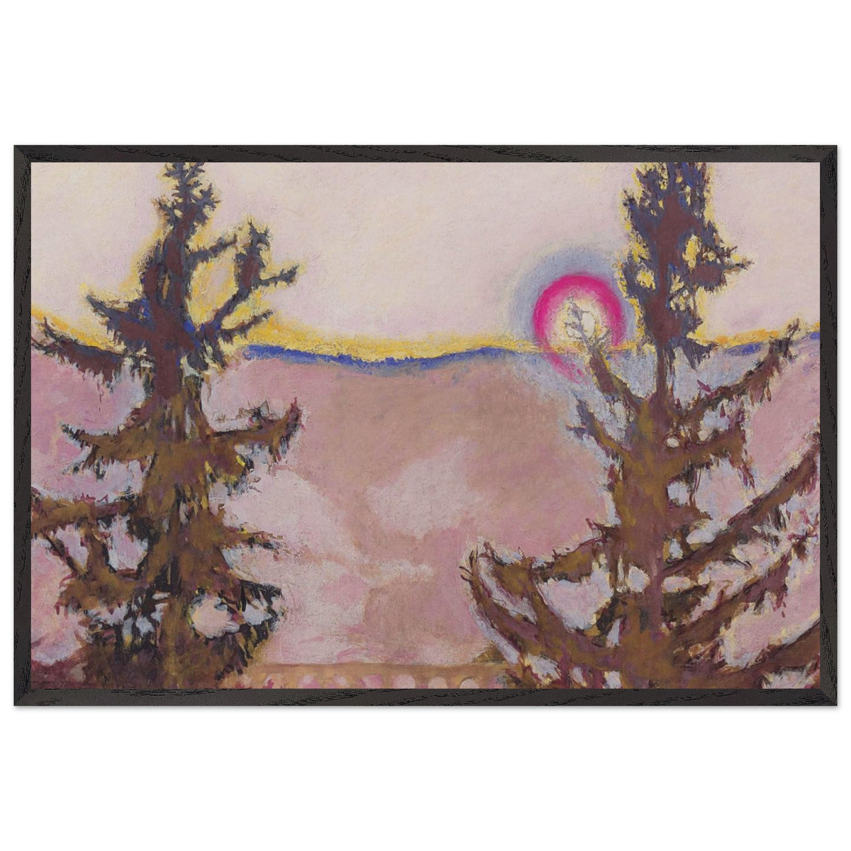 Landscape in Semmering by Koloman Moser, framed poster