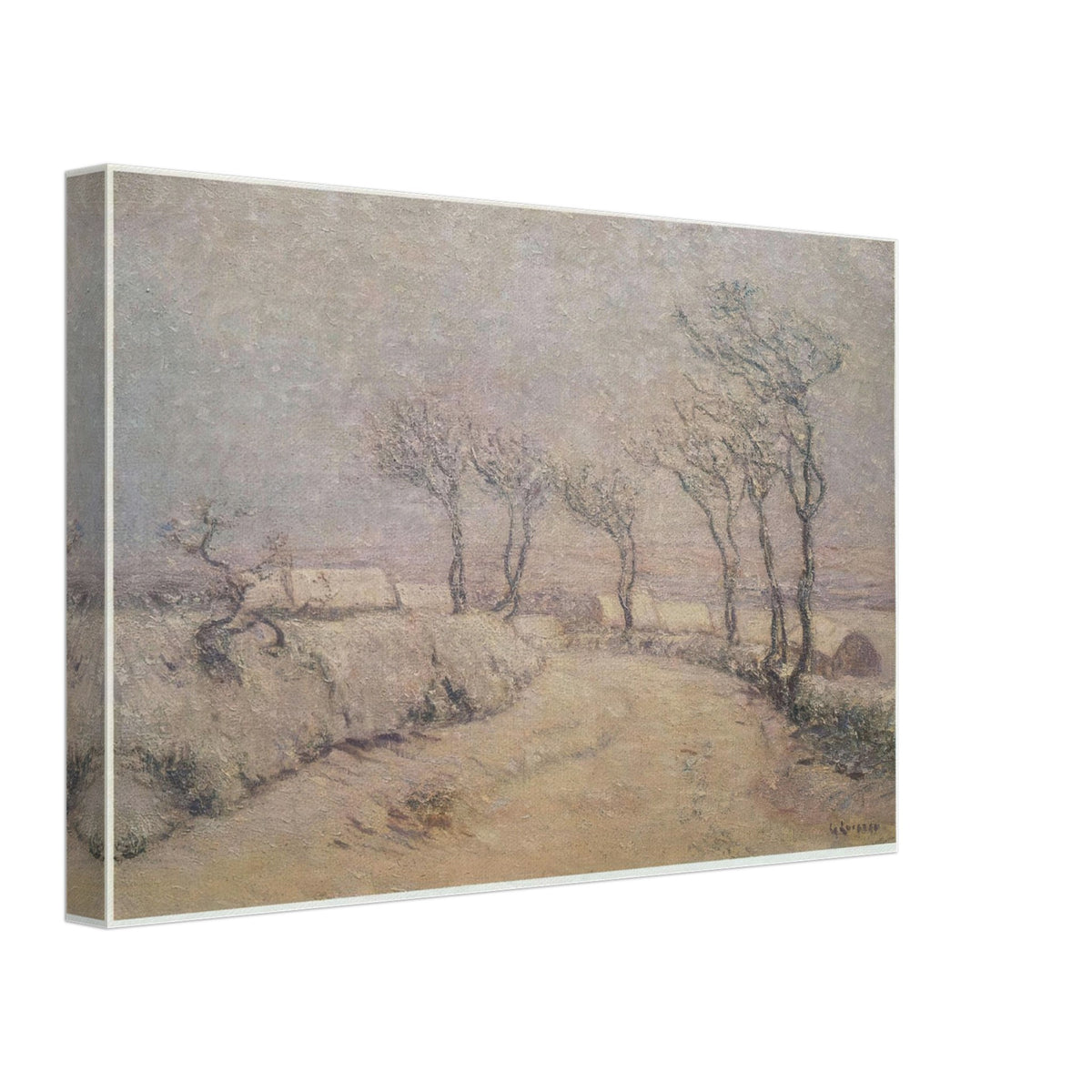 Landscape in Snow by Gustave Loiseau, canvas, view 2