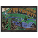 Landscape in Transylvania by Istvan Nagy, framed poster, view 2